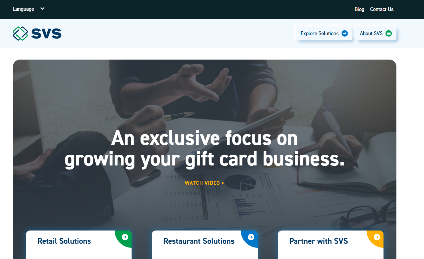 SVS homepage